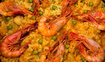 arroz de verduras y gamba roja